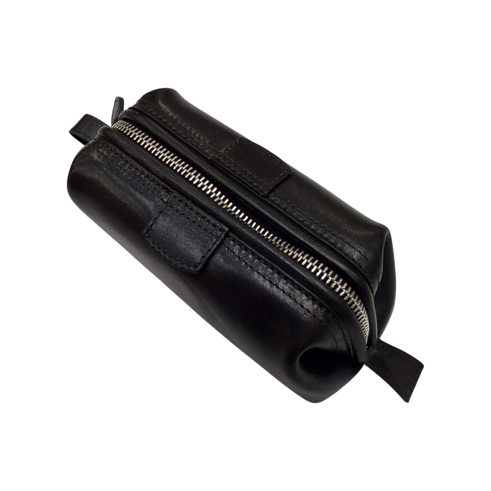 Kulturtasche, klein, Leder