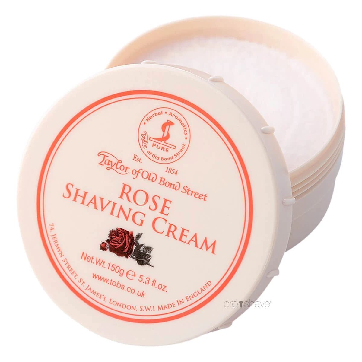Rasiercreme, Rose, 150 gr.