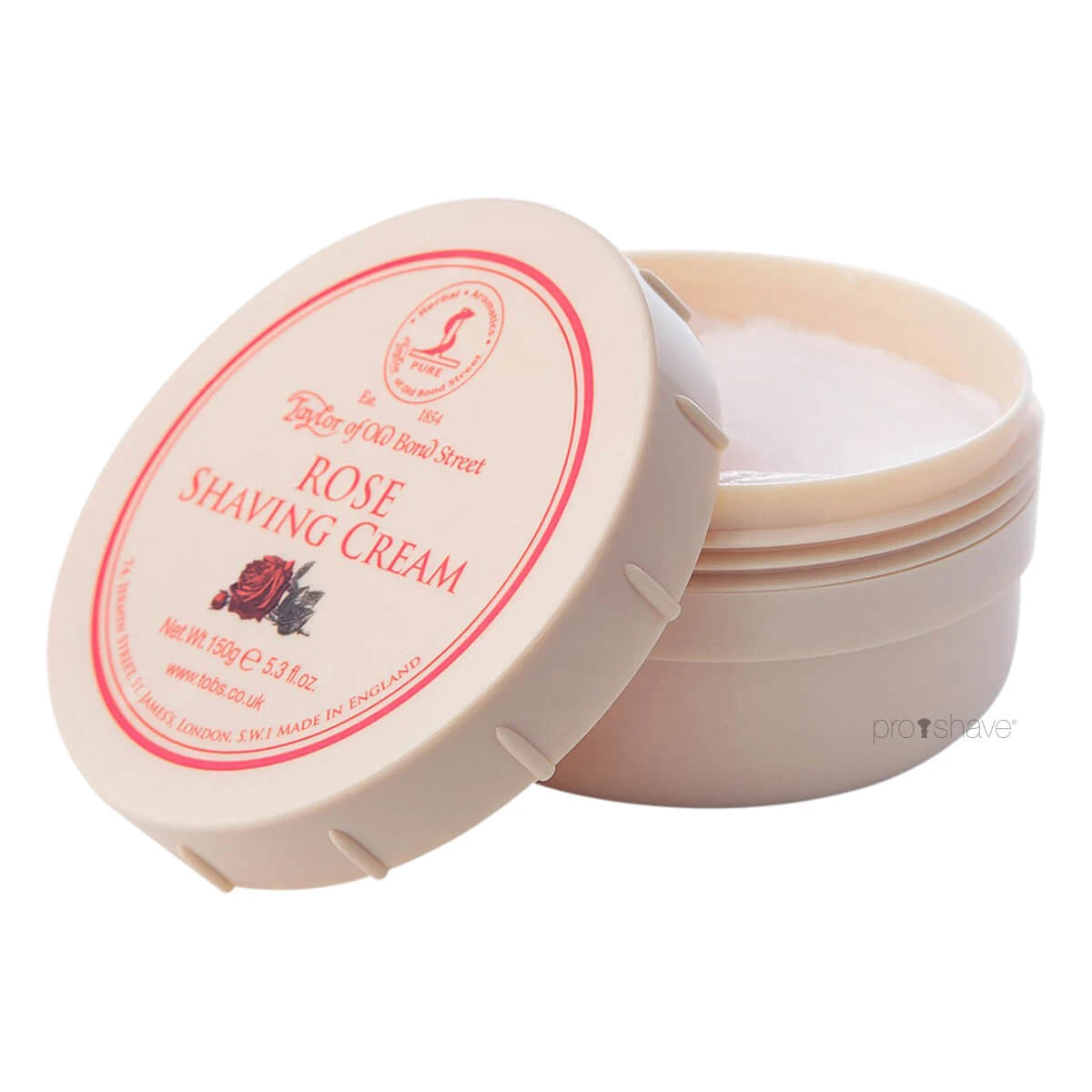 Rasiercreme, Rose, 150 gr.