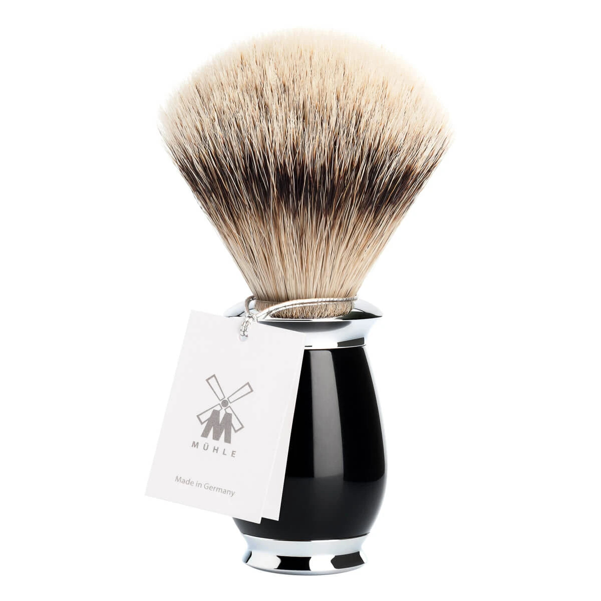 Rasierpinsel, 21 mm, Purist, Schwarzes Kunstharz