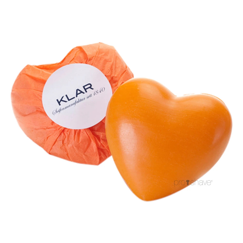 Seife in Herzform, Orange, 65 gr.