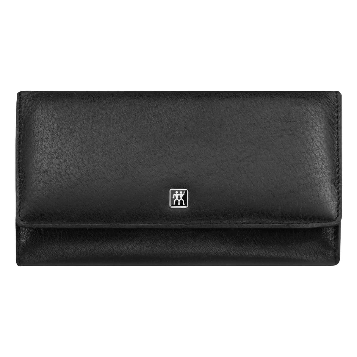 Maniküreset, 5 Teile, Etui mit Klickverschluss, Schwarzes Leder