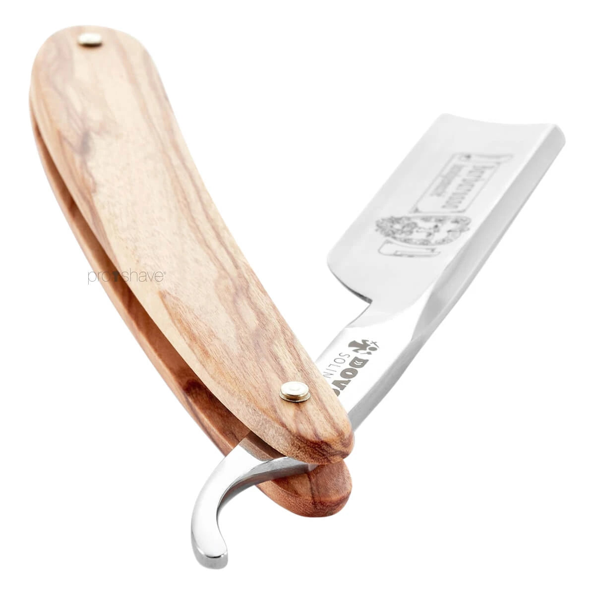 Rasiermesser 5/8, Vierkantspitze, Barbarossa, kurz, Olivenholz