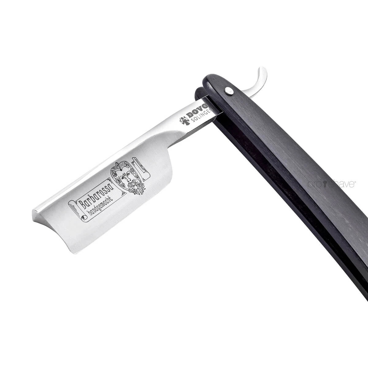 Rasiermesser 5/8, Spanische Spitze, Barbarossa, kurz, Ebenholz