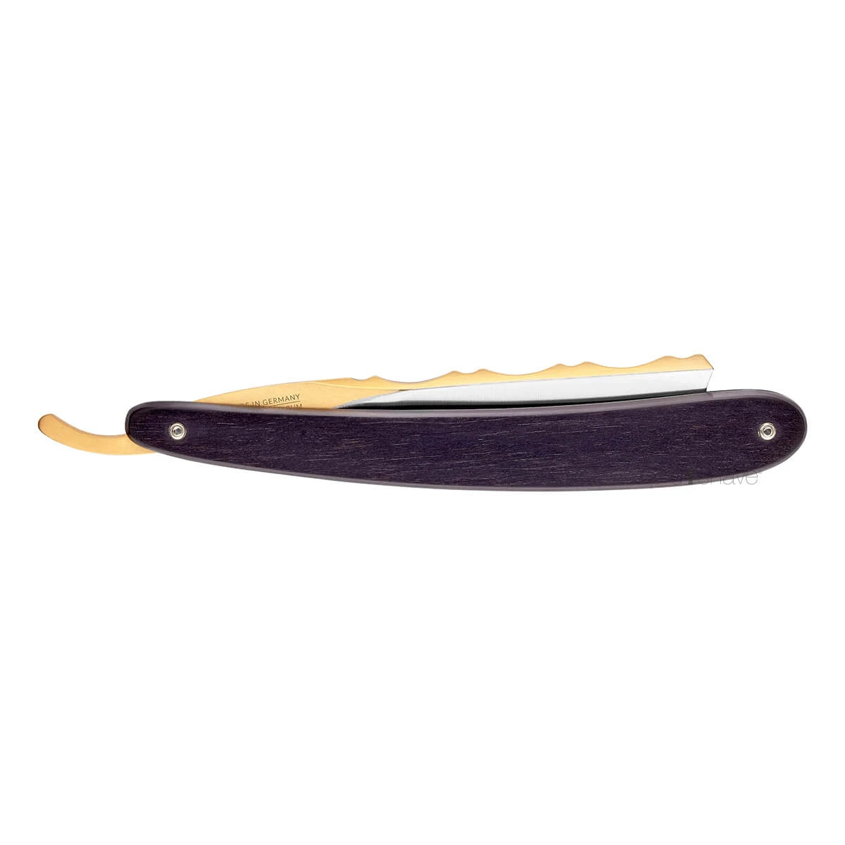 Rasiermesser 6/8, Spanische Spitze, Bergischer Löwe, Ebenholz