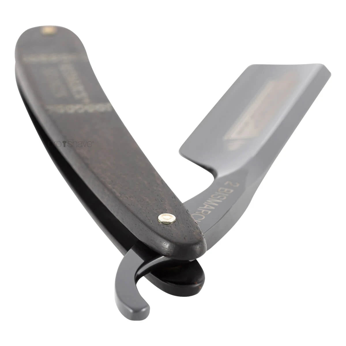 Rasiermesser 6/8, Runde Nase, Bismarck, Schwarz & Ebenholz
