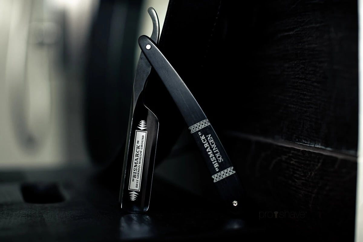 Rasiermesser 6/8, Runde Nase, Bismarck, Schwarz & Ebenholz