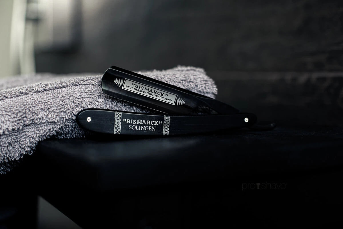 Rasiermesser 6/8, Runde Nase, Bismarck, Schwarz & Ebenholz