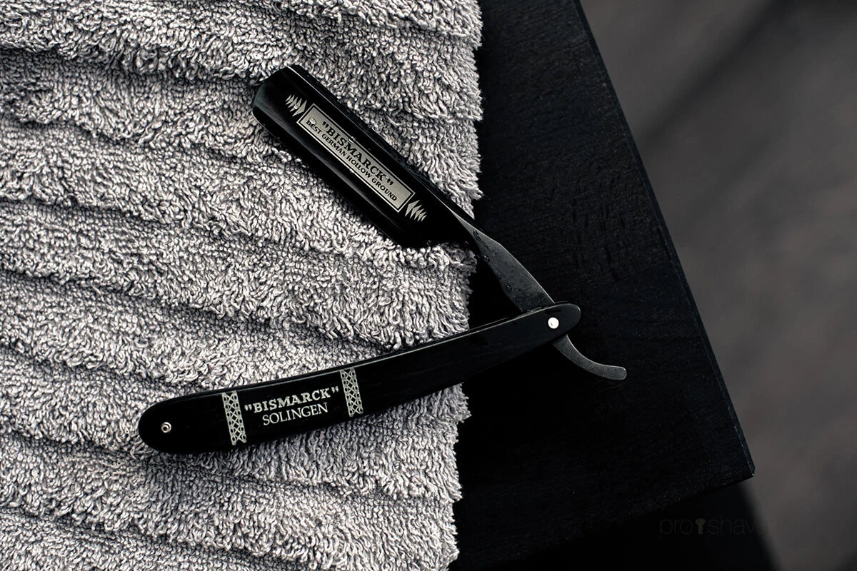 Rasiermesser 6/8, Runde Nase, Bismarck, Schwarz & Ebenholz