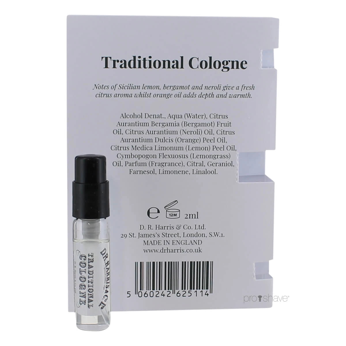Traditionelles Kölnisch Wasser, PROBE, 2 ml.