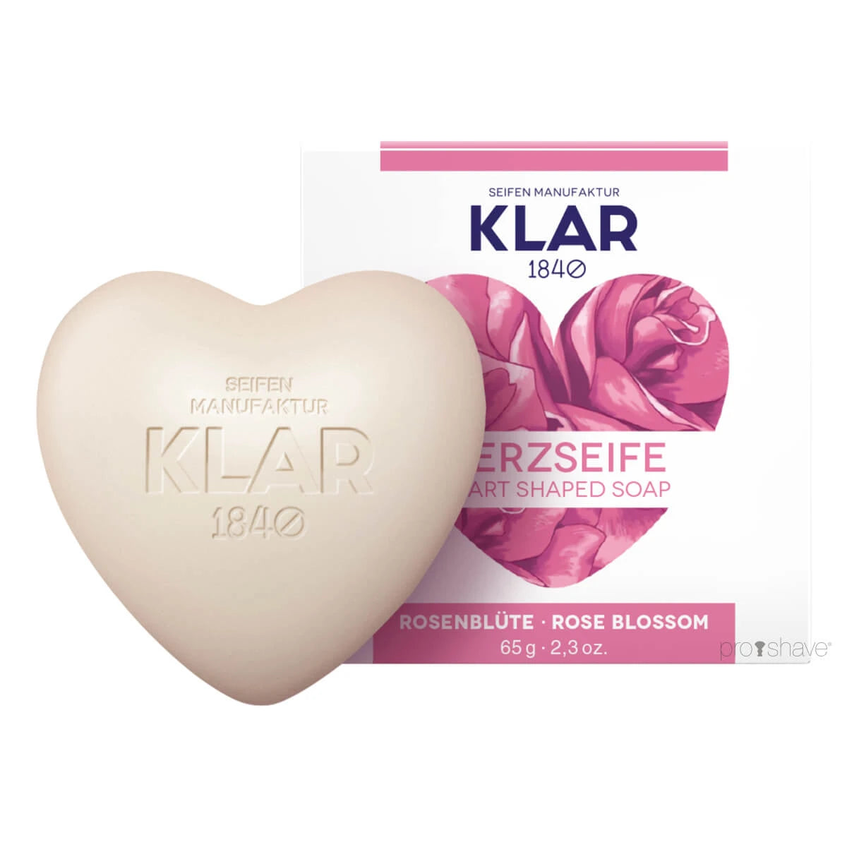 Seife in Herzform, Rose, 65 gr.