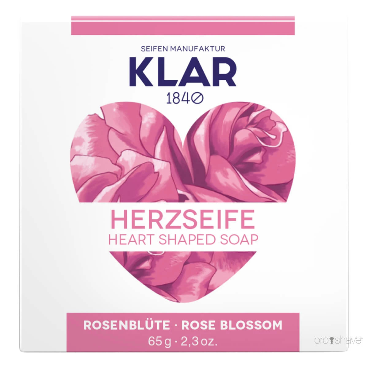Seife in Herzform, Rose, 65 gr.
