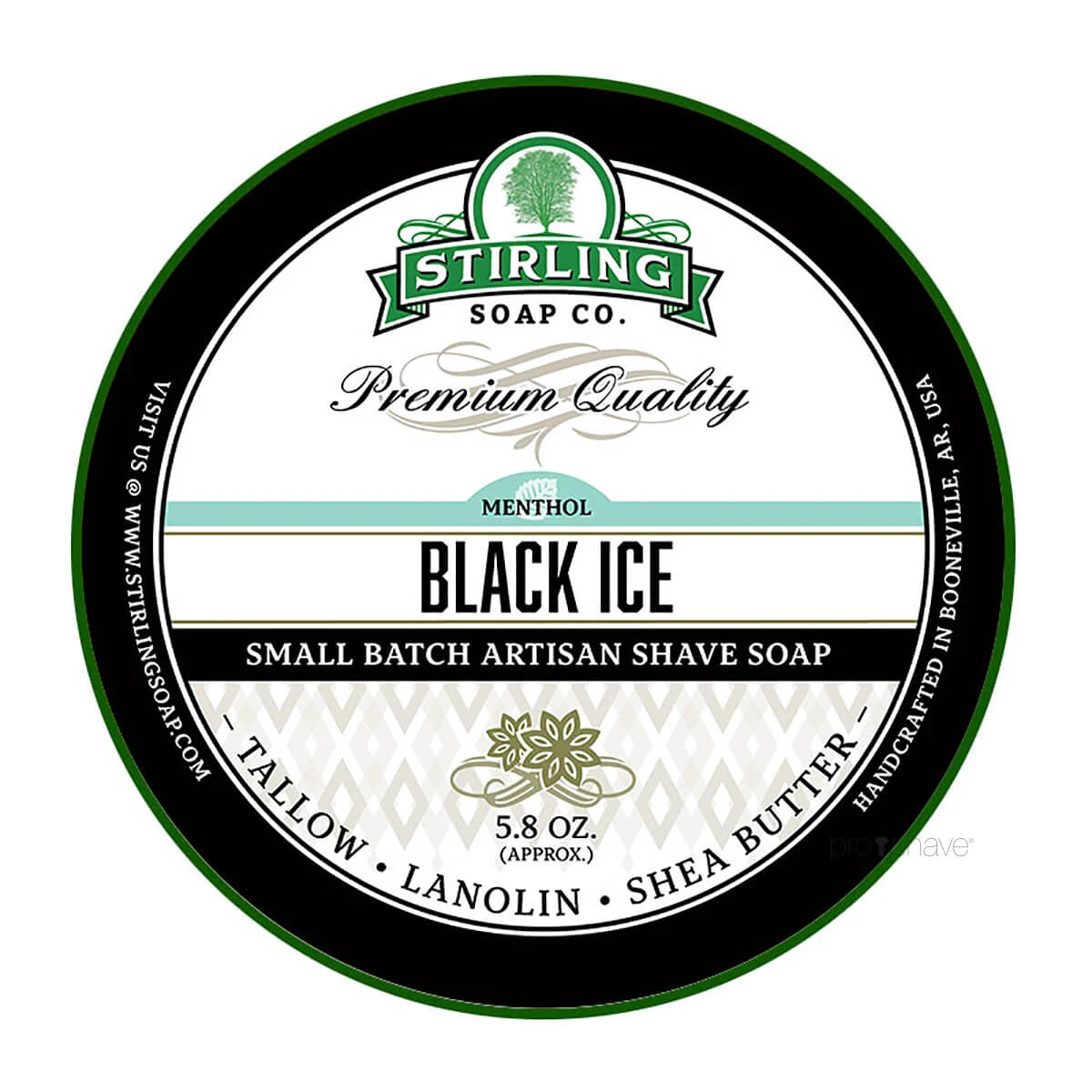 Rasierseife, Black Ice, 170 ml.