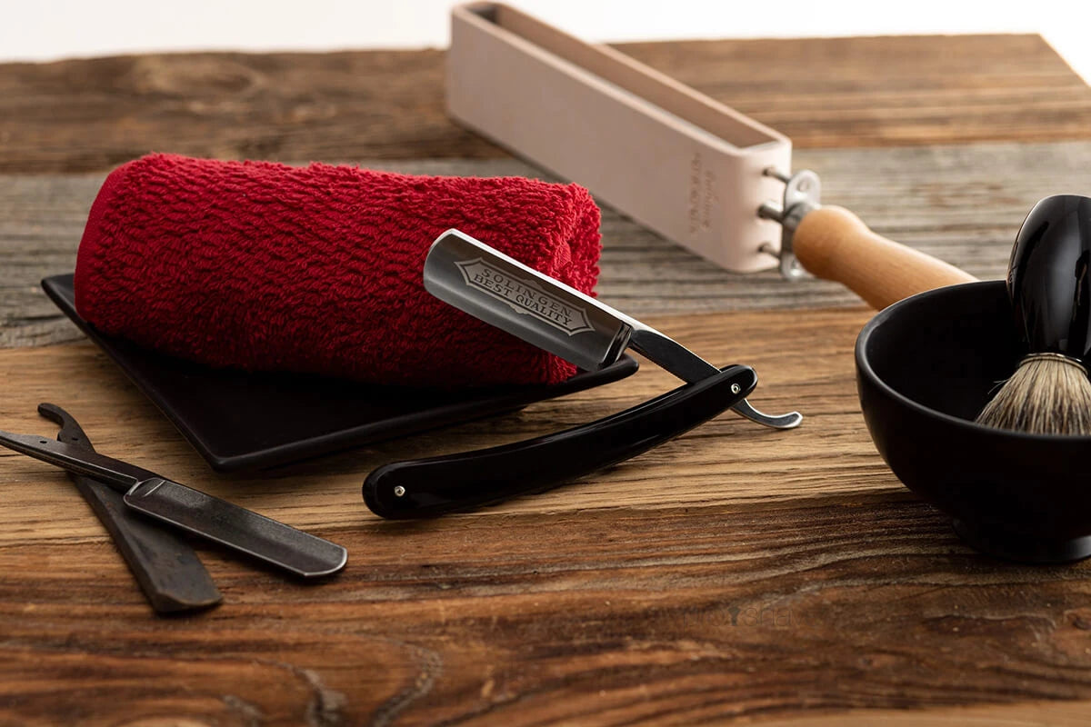 Rasiermesser 6/8, runde Nase, beste Qualität, schwarz