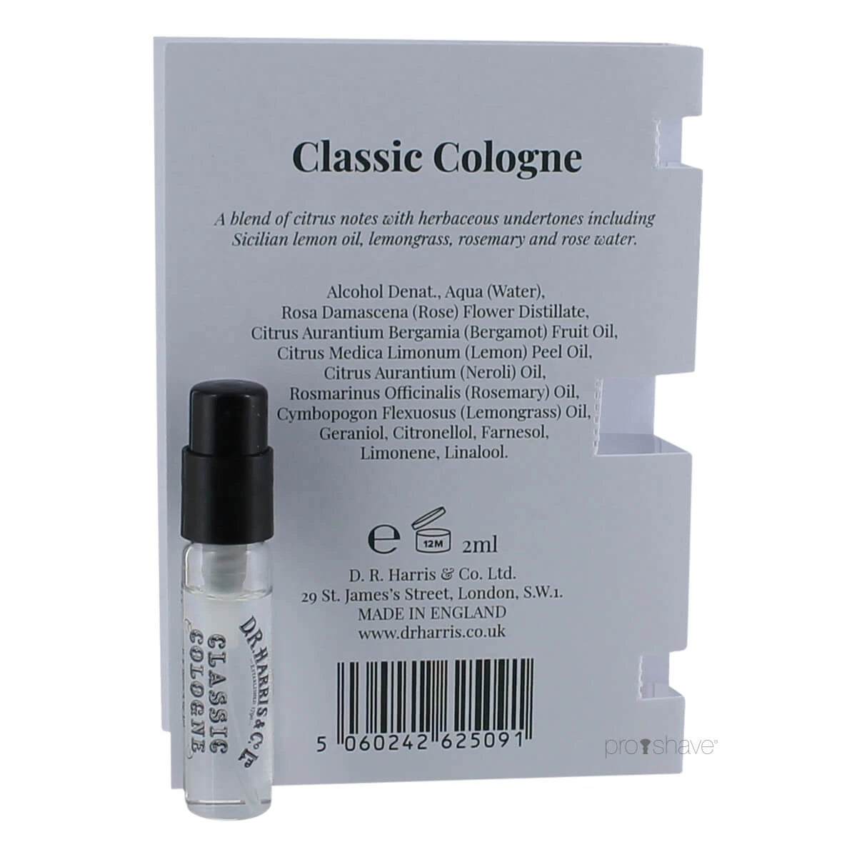 Klassisches Kölnisch Wasser, PROBE, 2 ml.