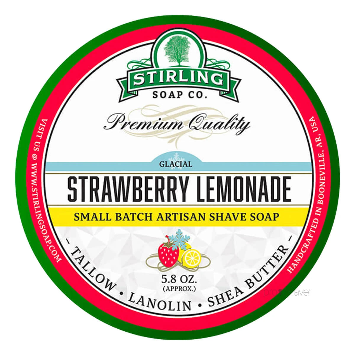 Rasierseife, Glacial - Strawberry Lemonade, 170 ml.