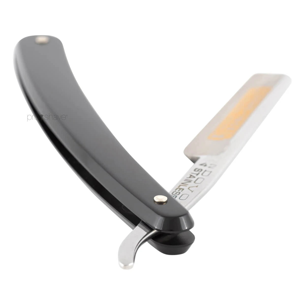 Rasiermesser 3/8, französische Nase, INOX, Schwarz