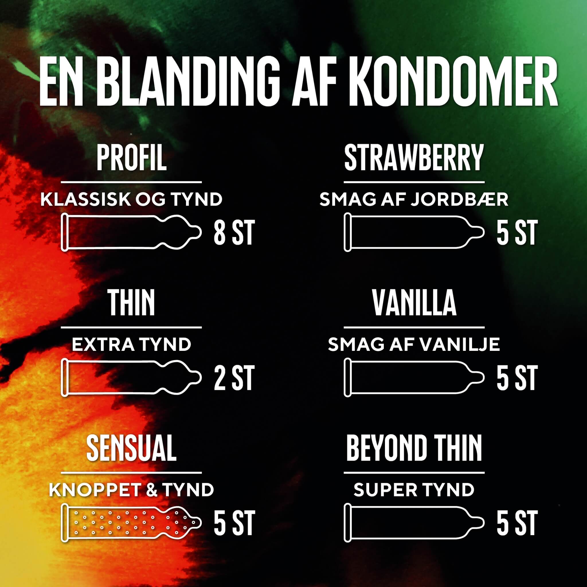 Mixed-Kondome, 30 Stück