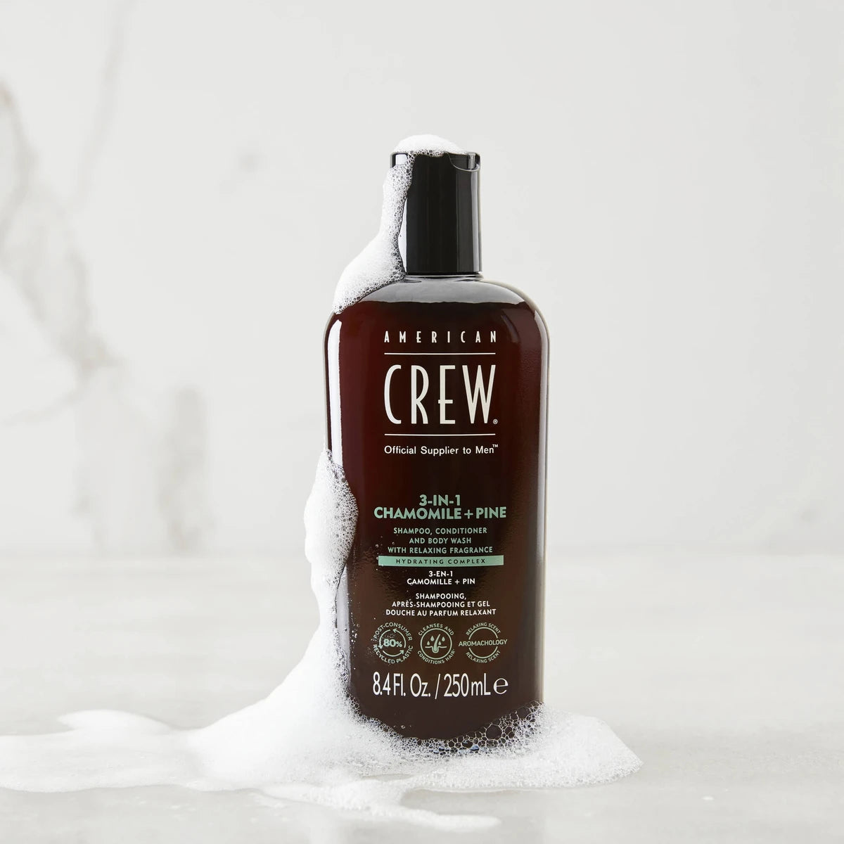 3-in-1 Kamille + Kiefer Haar- und Körpershampoo, 450 ml.