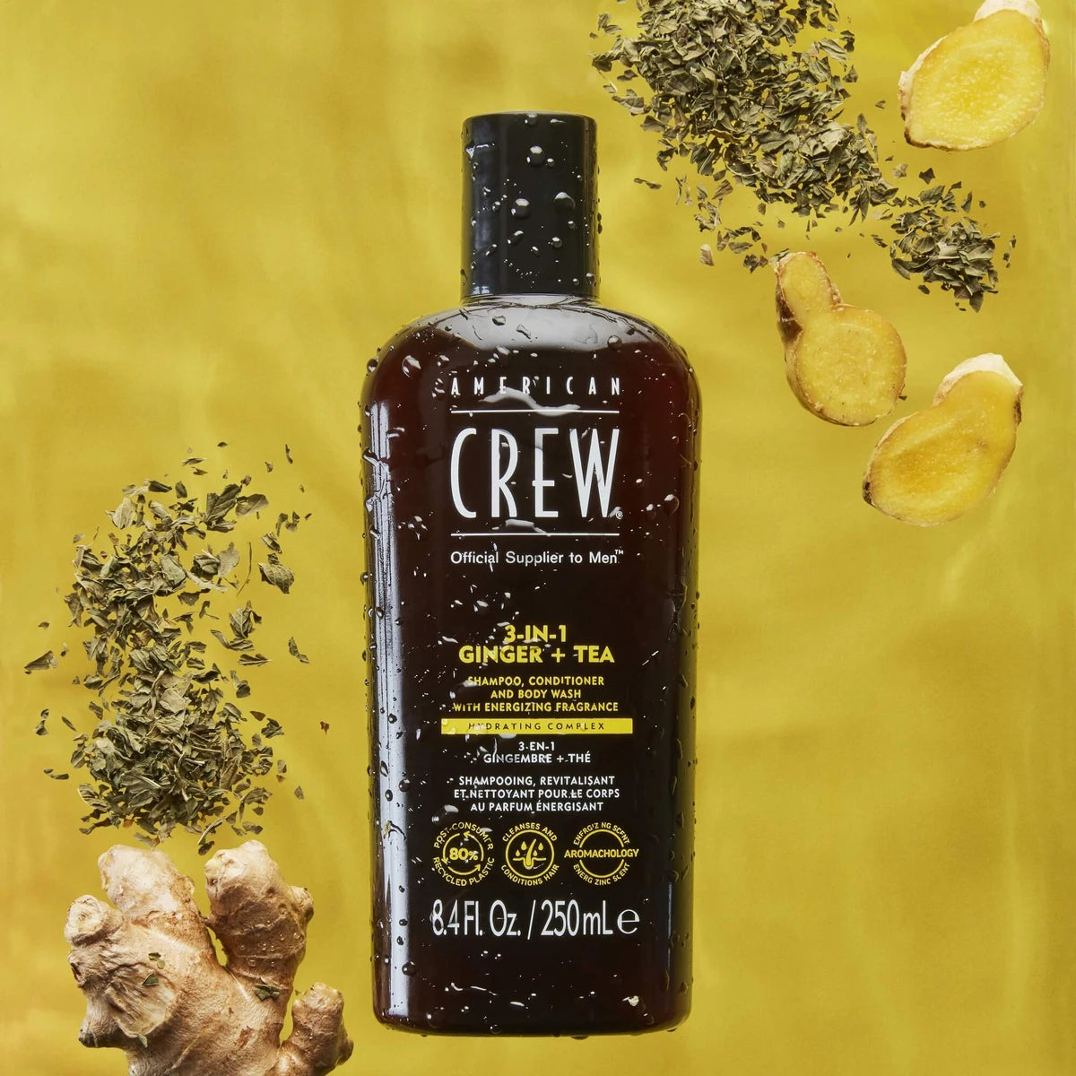 3-in-1 Ingwer + Tee Haar- und Körpershampoo, 450 ml.