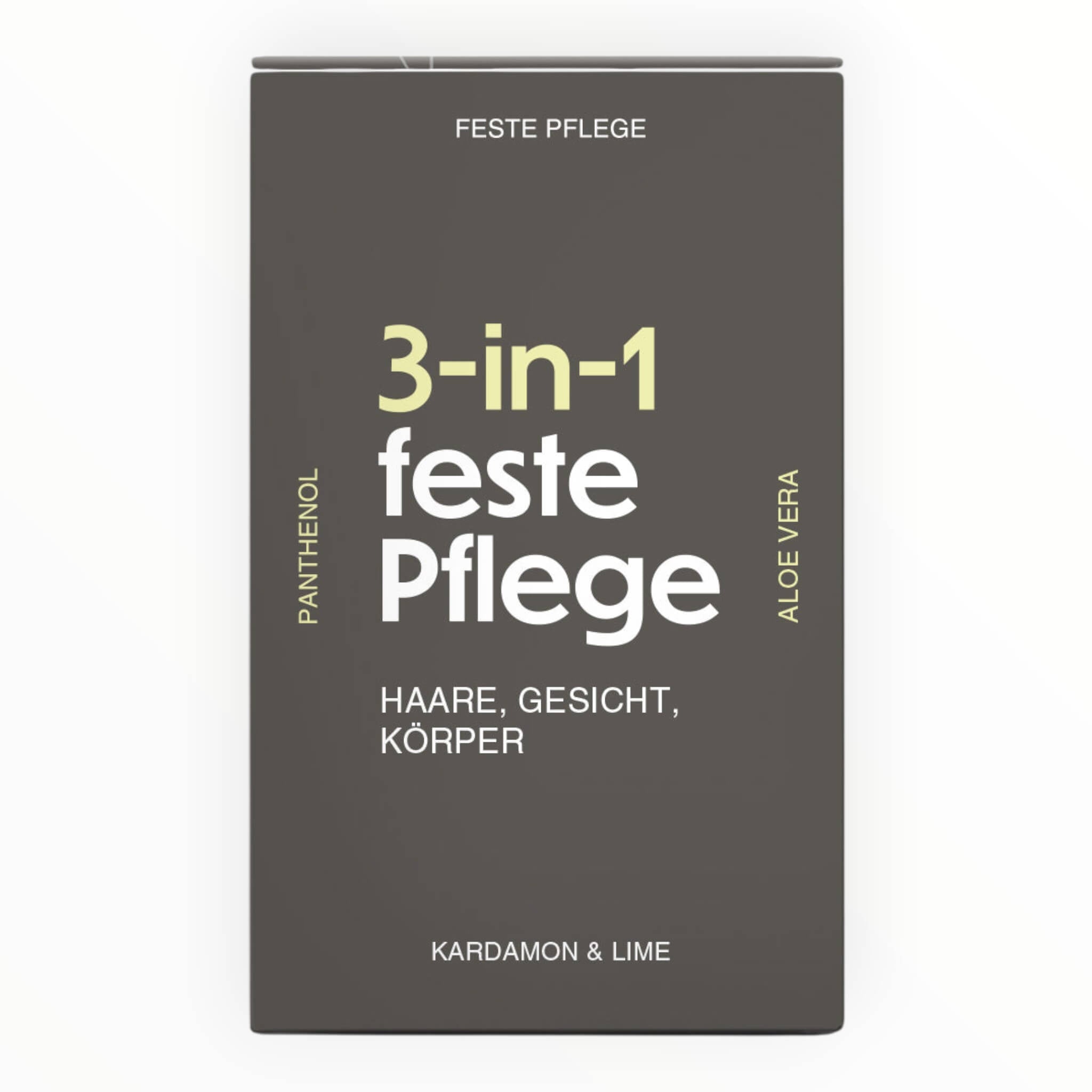 3-in-1-Seife für Haare, Gesicht und Körper, Kardamom & Limette, 100 g.