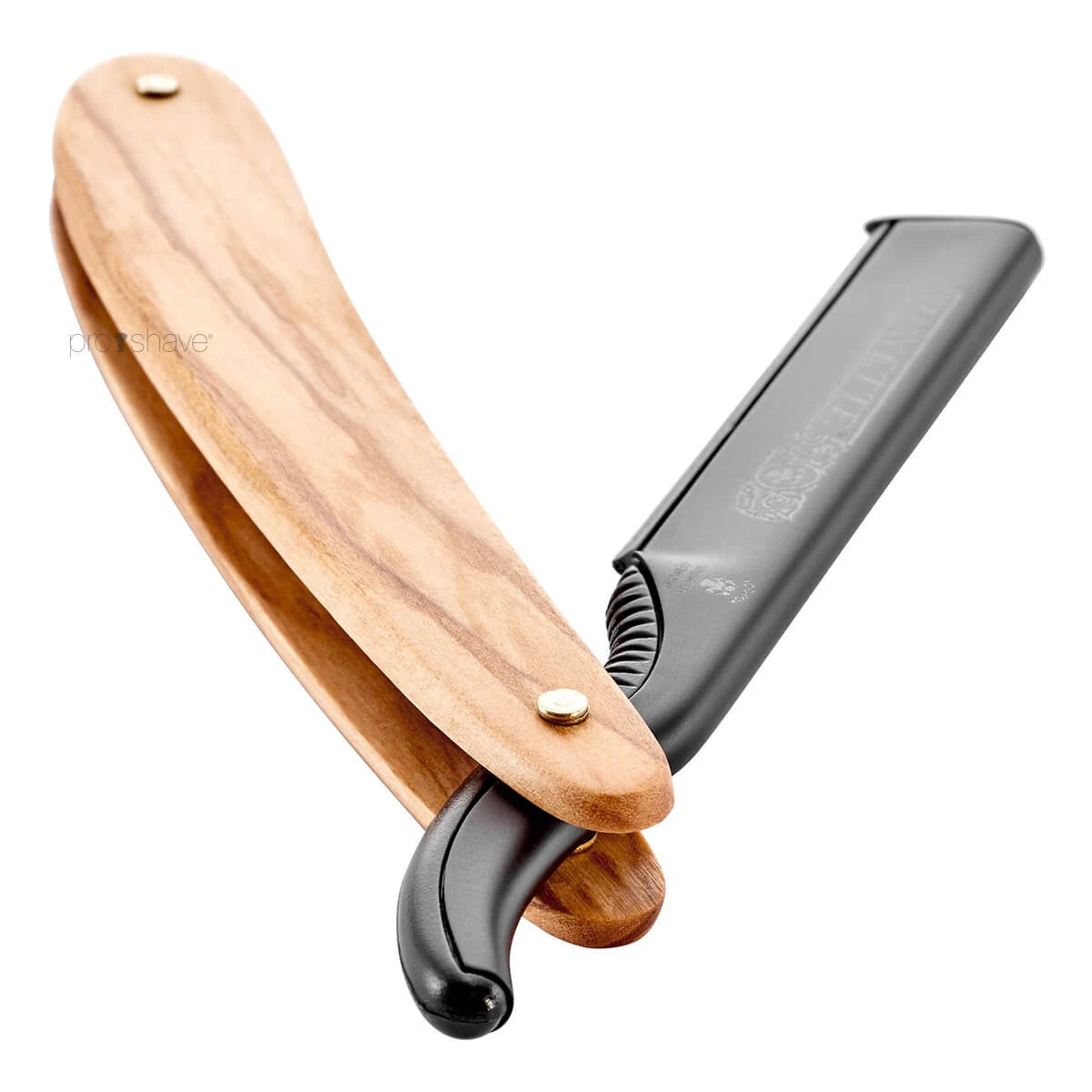 Shavette, Aluminium schwarz und Holz oliv