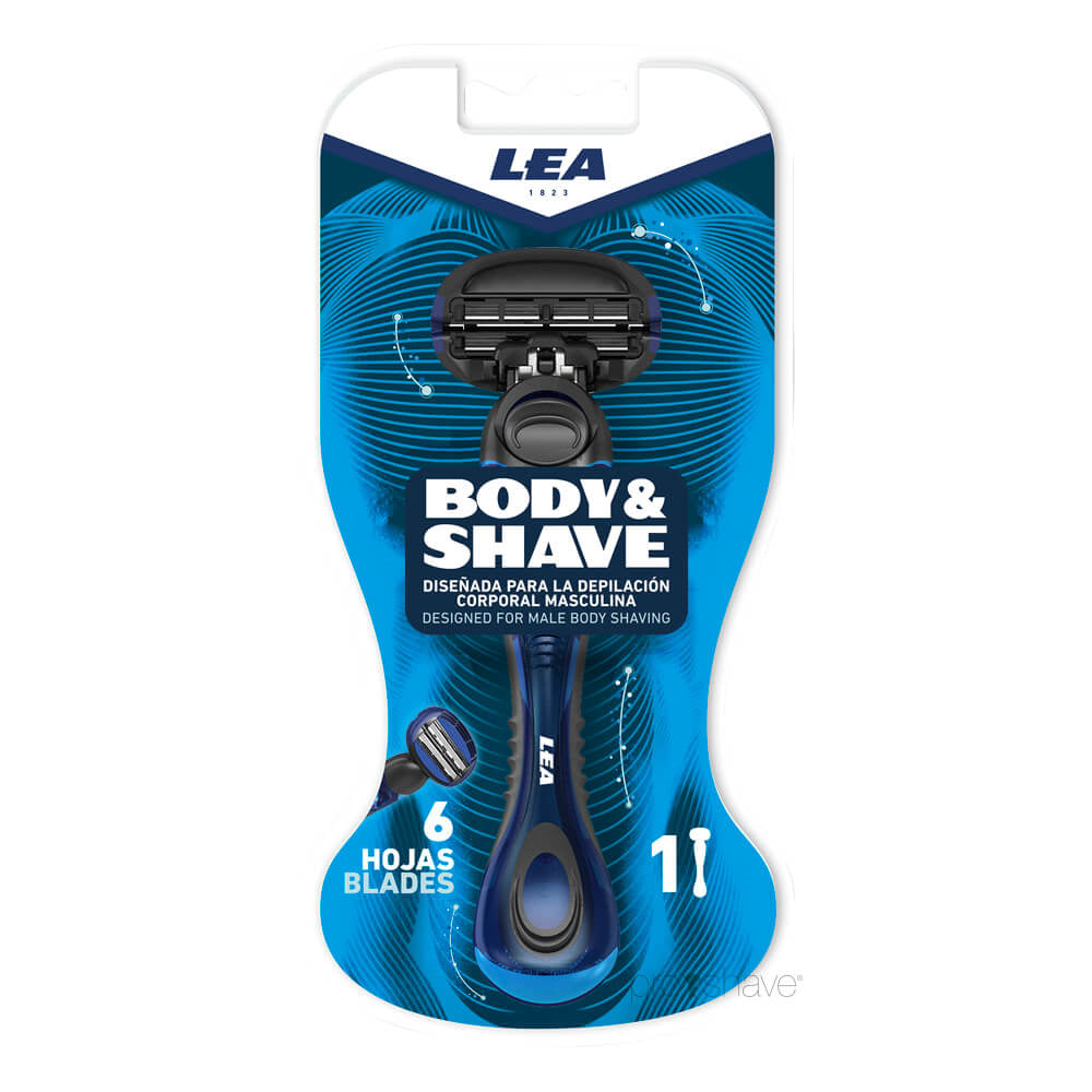 Body & Shave Hobel und 1 Klinge (3+3 Klingen)