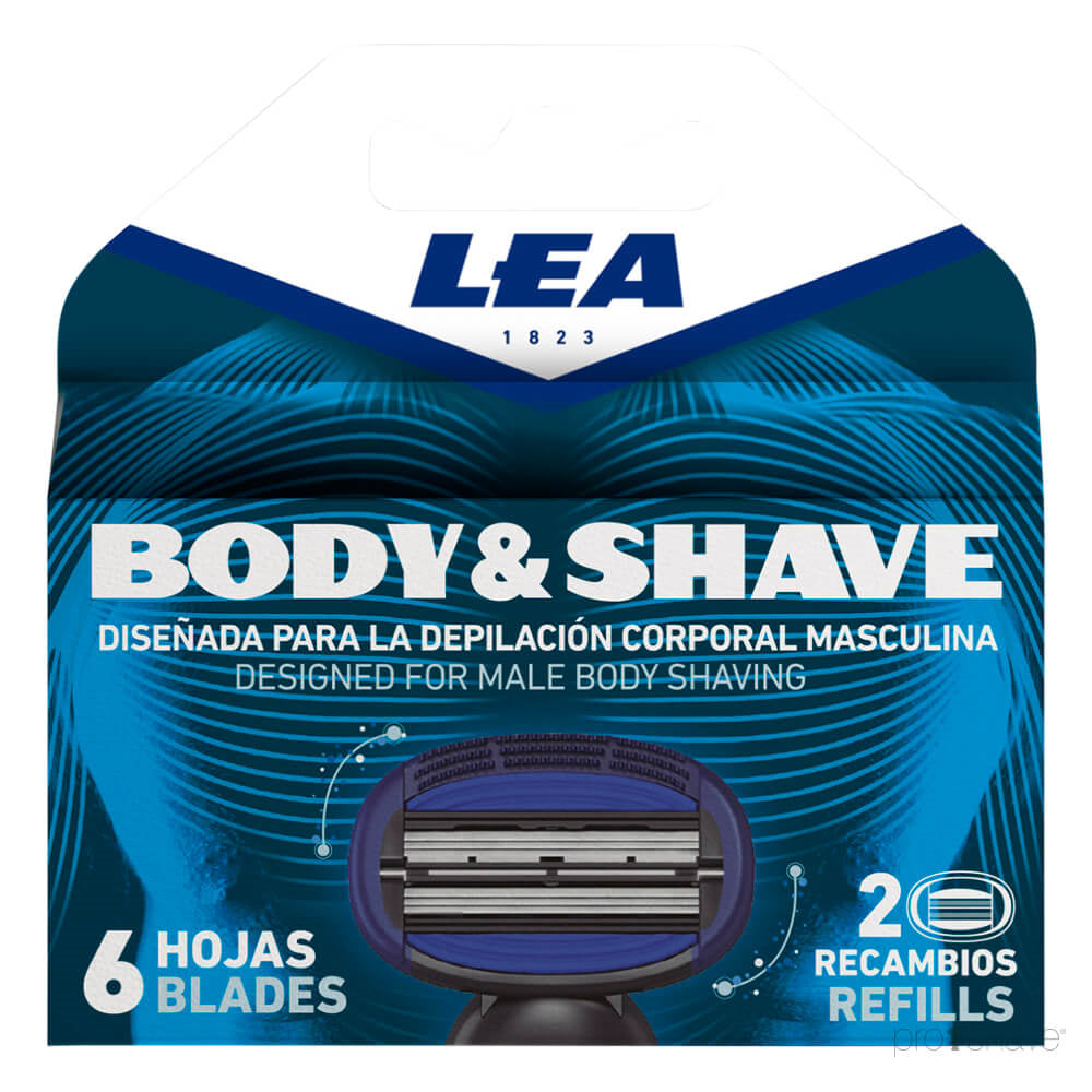 Body & Shave, Kartusche mit 2 nachfüllbaren Rasierklingen (3+3 Klingen)