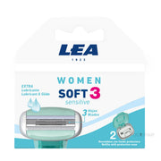 Soft 3 Sensitive, 2er-Pack extra Rasierklingen (3 Klingen), Damen