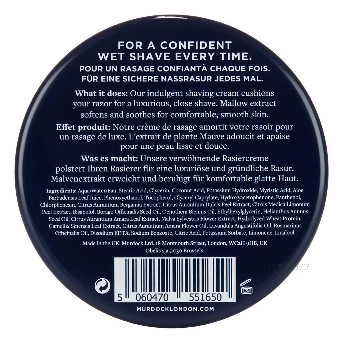 Rasiercreme, 200 ml.
