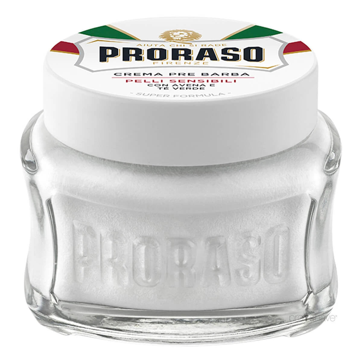 Pre-Shave Creme - Sensitive, Grüner Tee & Hafer, 100 ml.