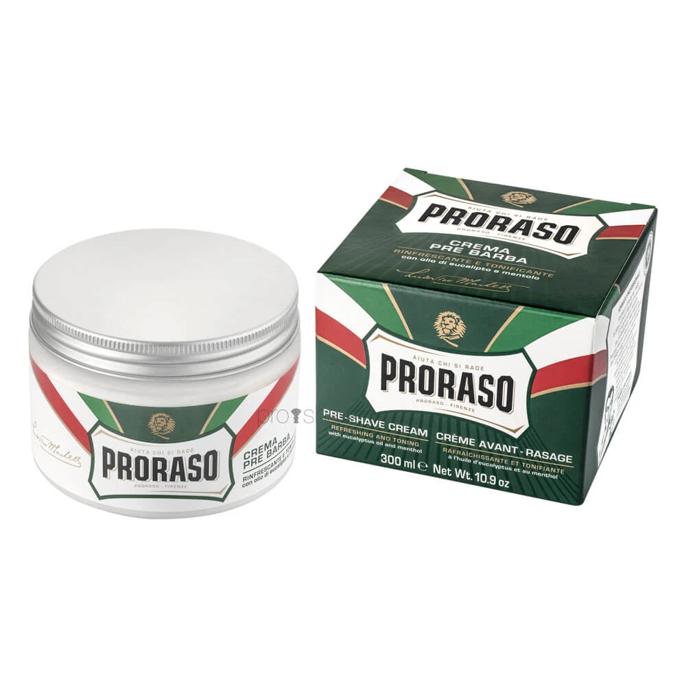 Pre-Shave Creme - Refresh, Eukalyptus & Menthol, 300 ml (Salon)