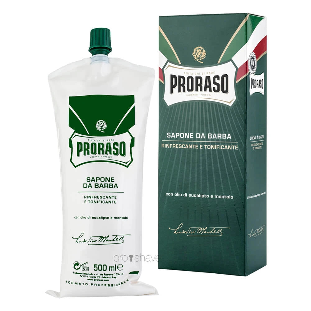 Rasiercreme - Refresh, Eukalyptus & Menthol, 500 ml (Salon)
