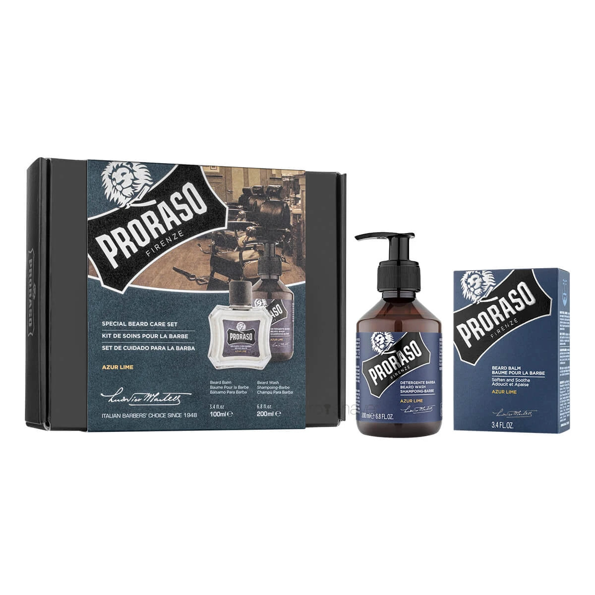 Geschenksets, Duo Pack, Bartshampoo & Bartbalsam, Azur Lime