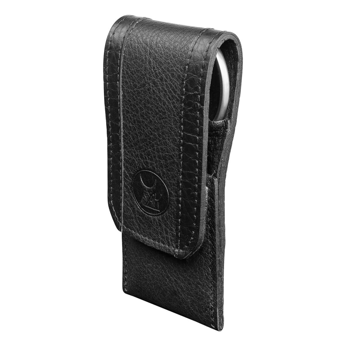 Maniküreset, 3-teilig, Click and close Etui, Schwarzes Leder