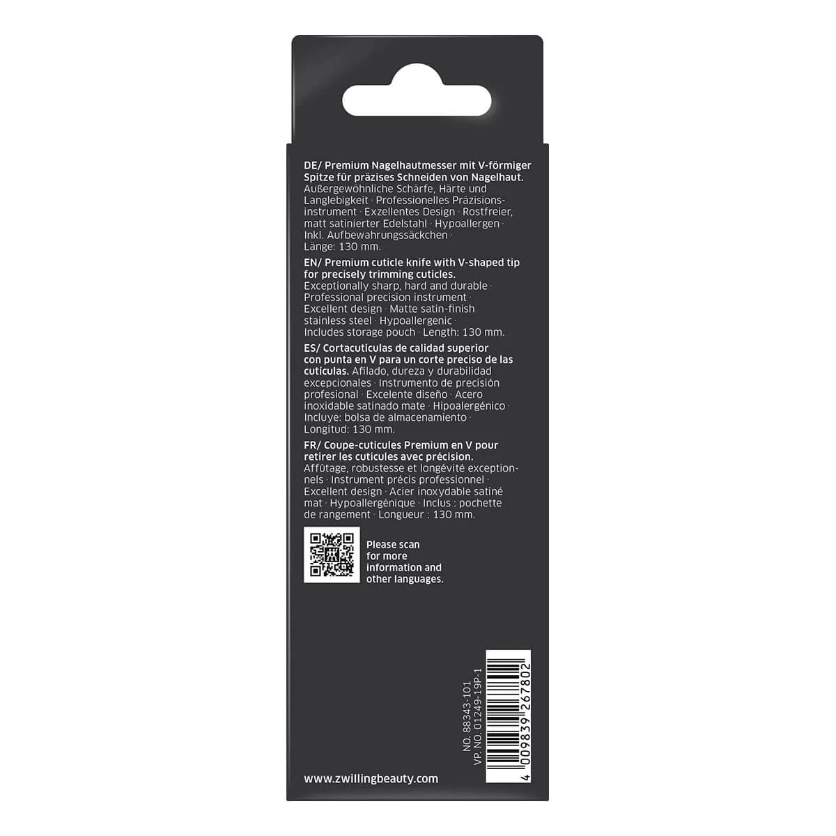 Nagelhautmesser, V-Form