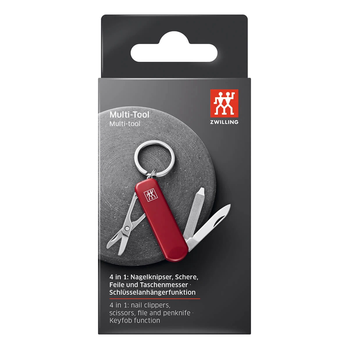 Multitool, Edelstahl, Rot