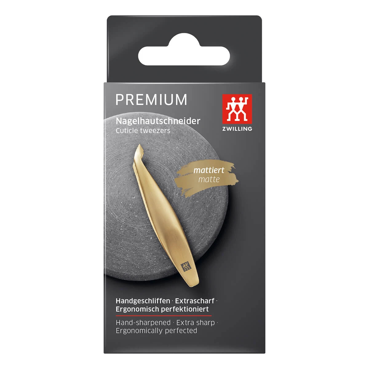 Hautschutzpinzette, gebogen, Gold