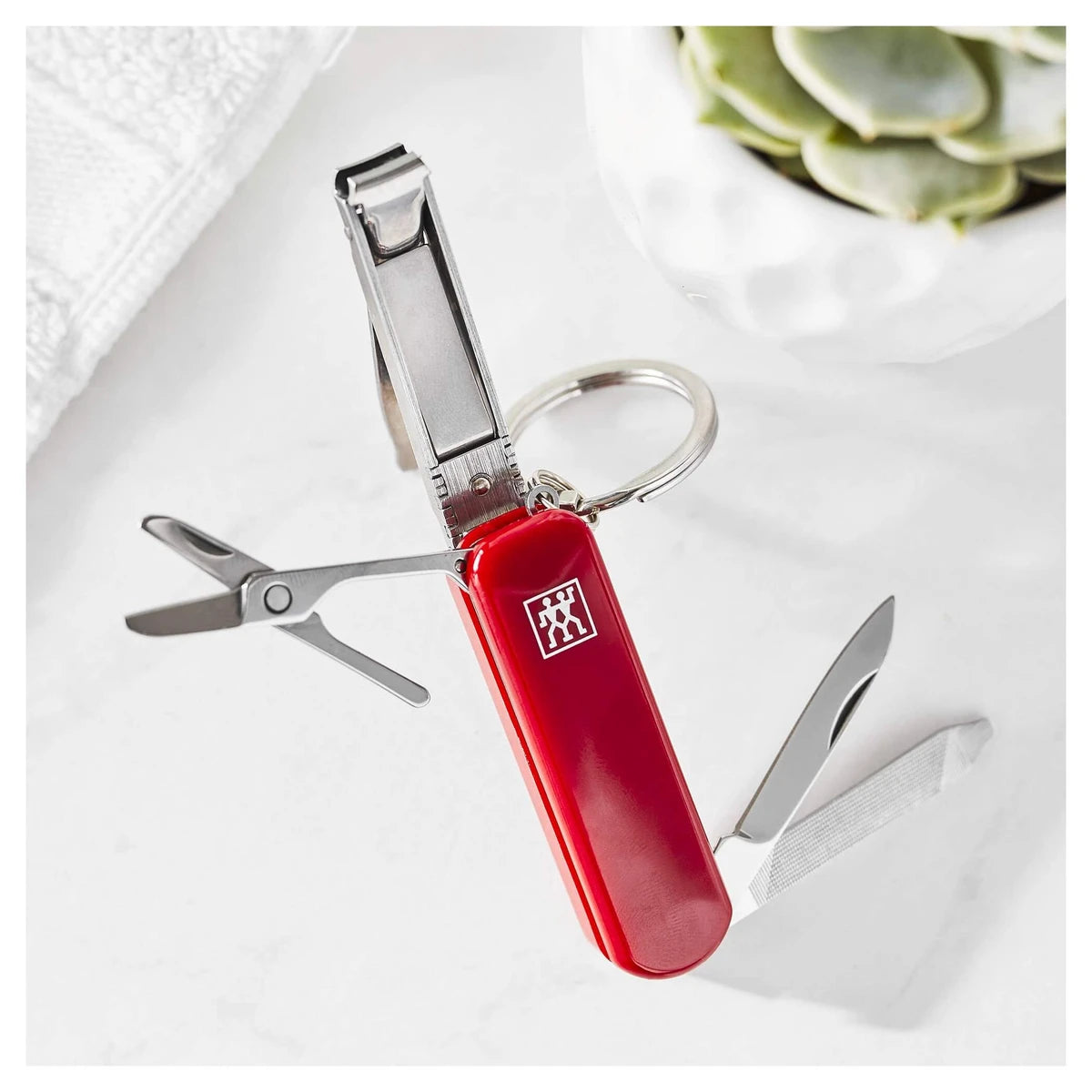 Multitool, Edelstahl, Rot