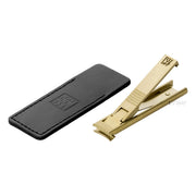 Nagelknipser im Lederetui, Gold