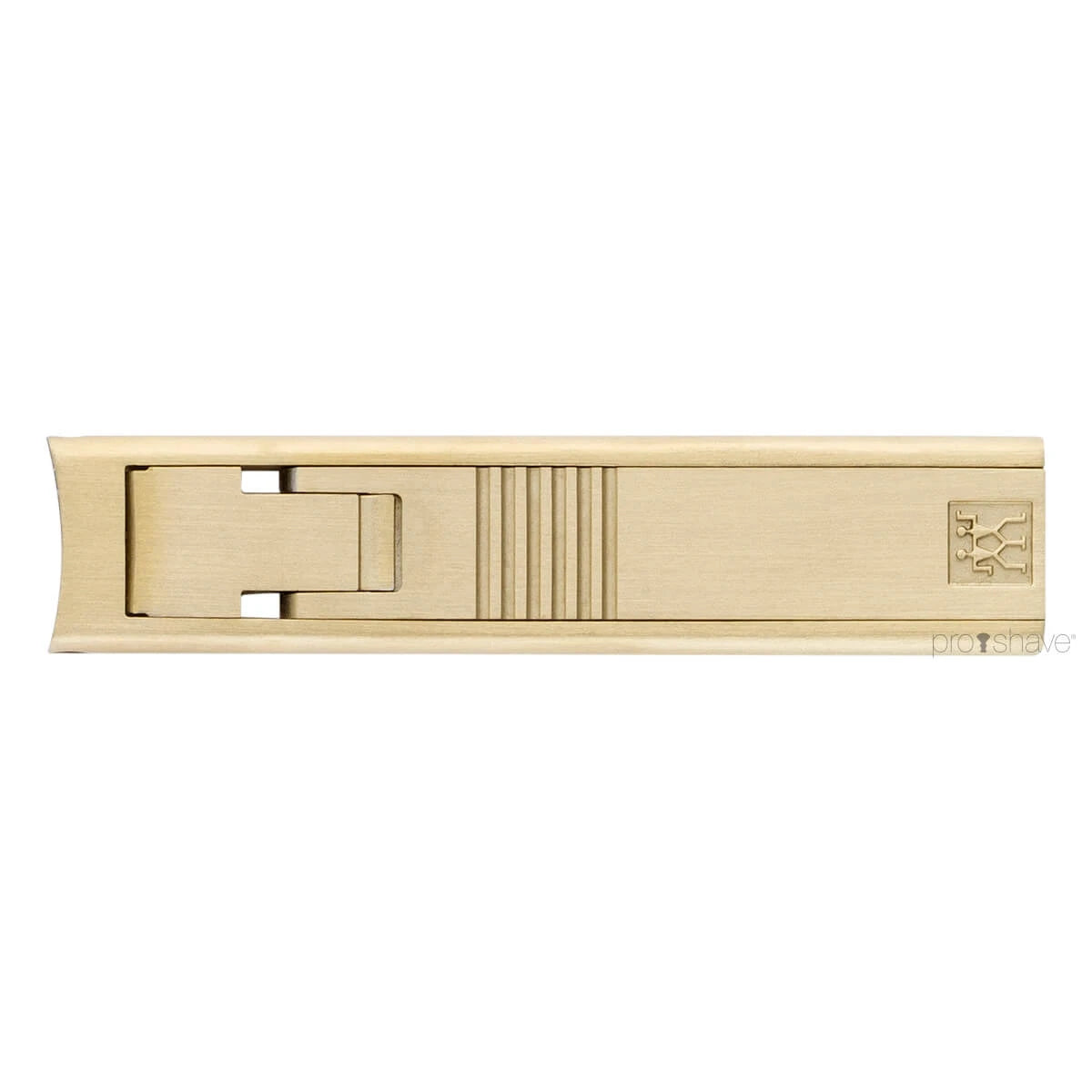 Nagelknipser im Lederetui, Gold