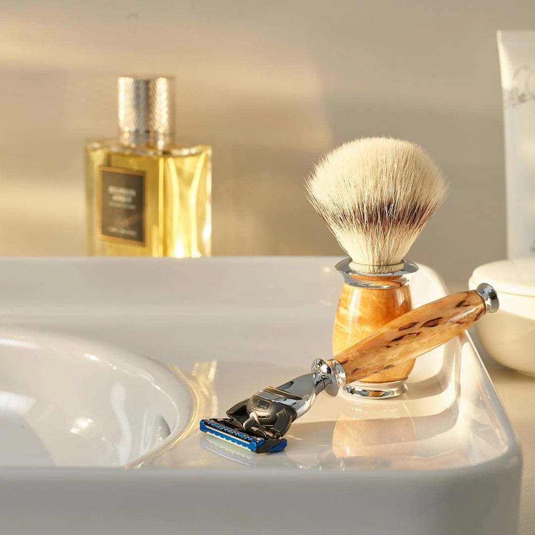 Gillette Fusion Rasierhobel, Purist, Karelische Maserbirke