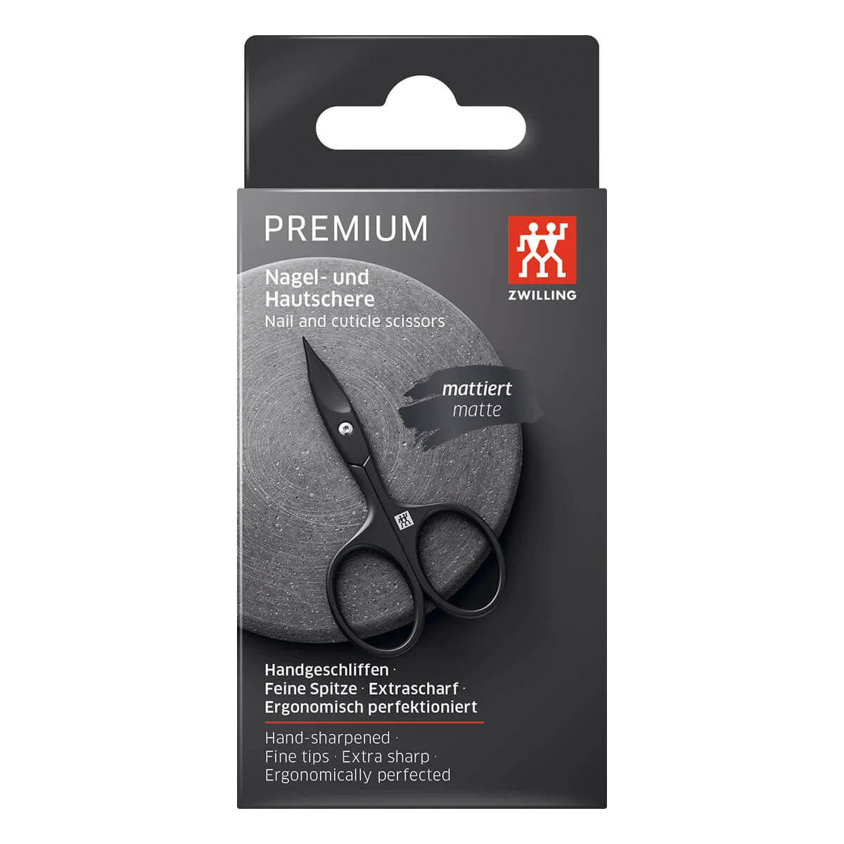 2-in-1-Nagel- und Hautschere, schwarz