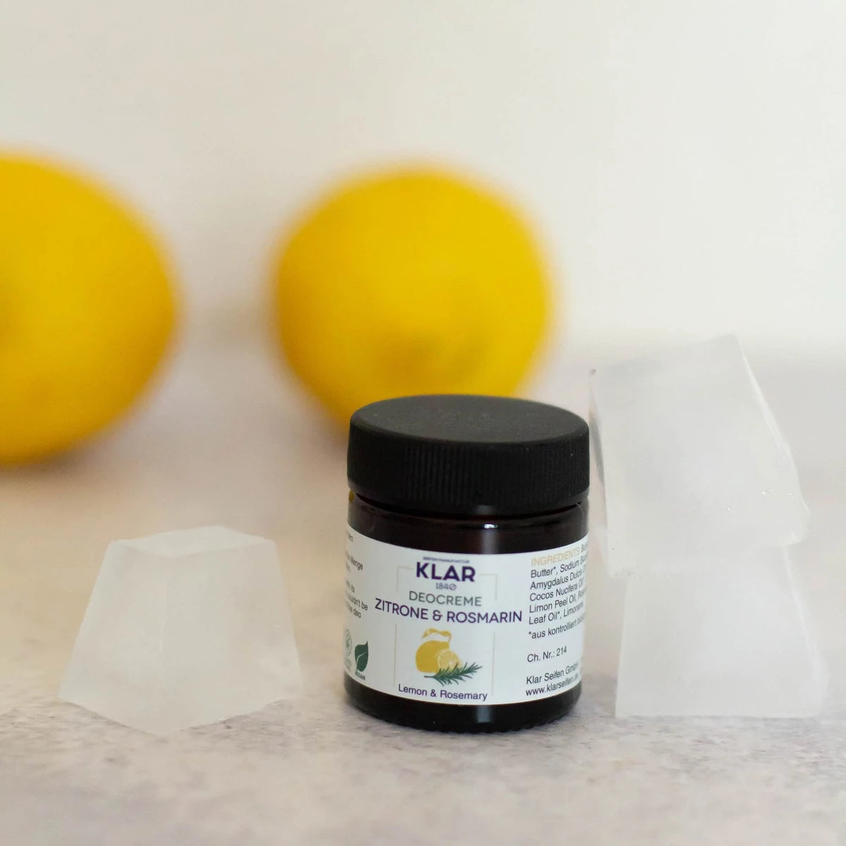 Deodorant Creme, Zitrone & Rosmarin, 30 ml.