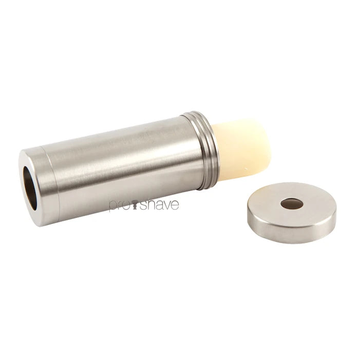 Rasierseife in Stahltube mit Schraubverschluss, Edelstahl, 50 gr.