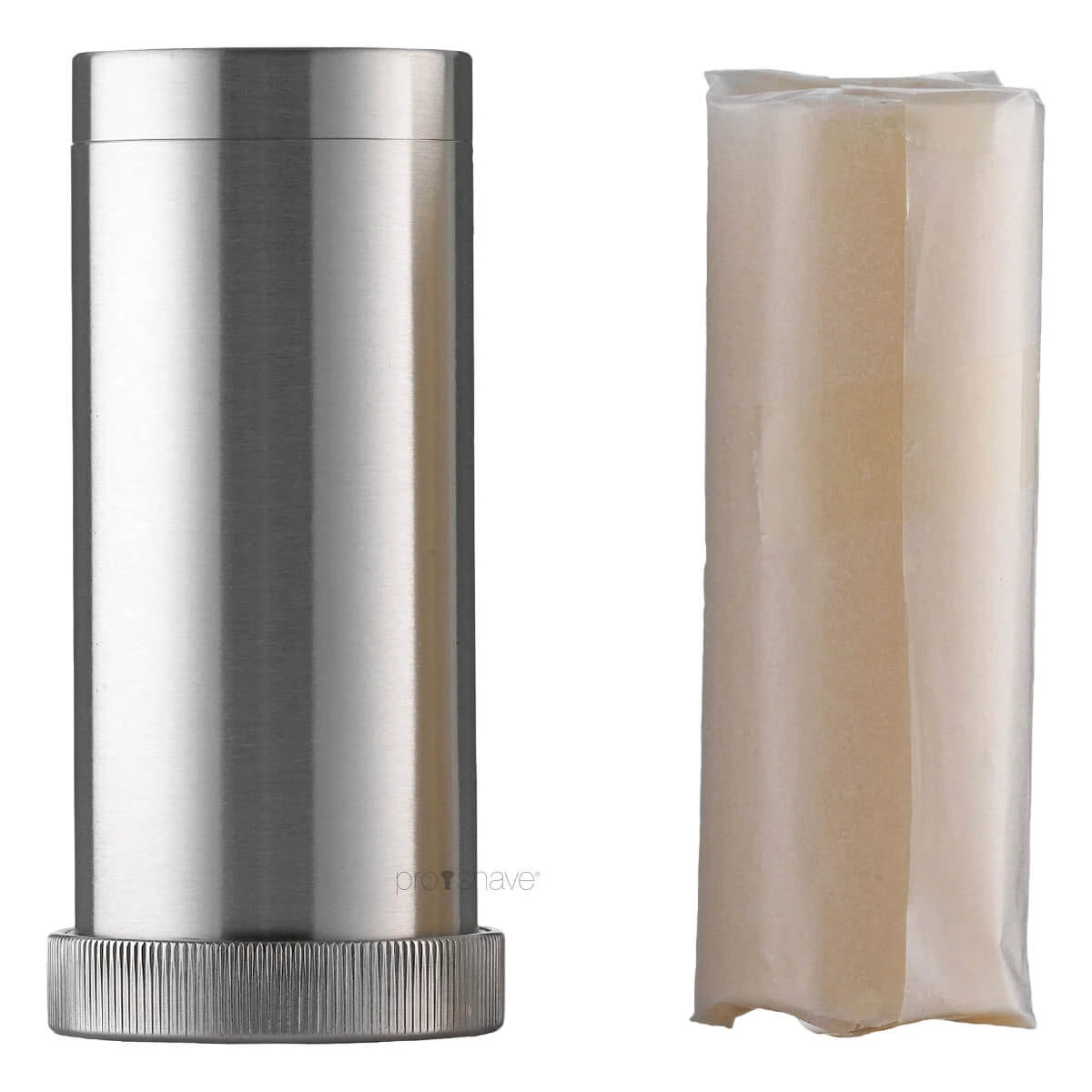 Rasierseife in Stahltube mit Schraubverschluss, Edelstahl, 50 gr.