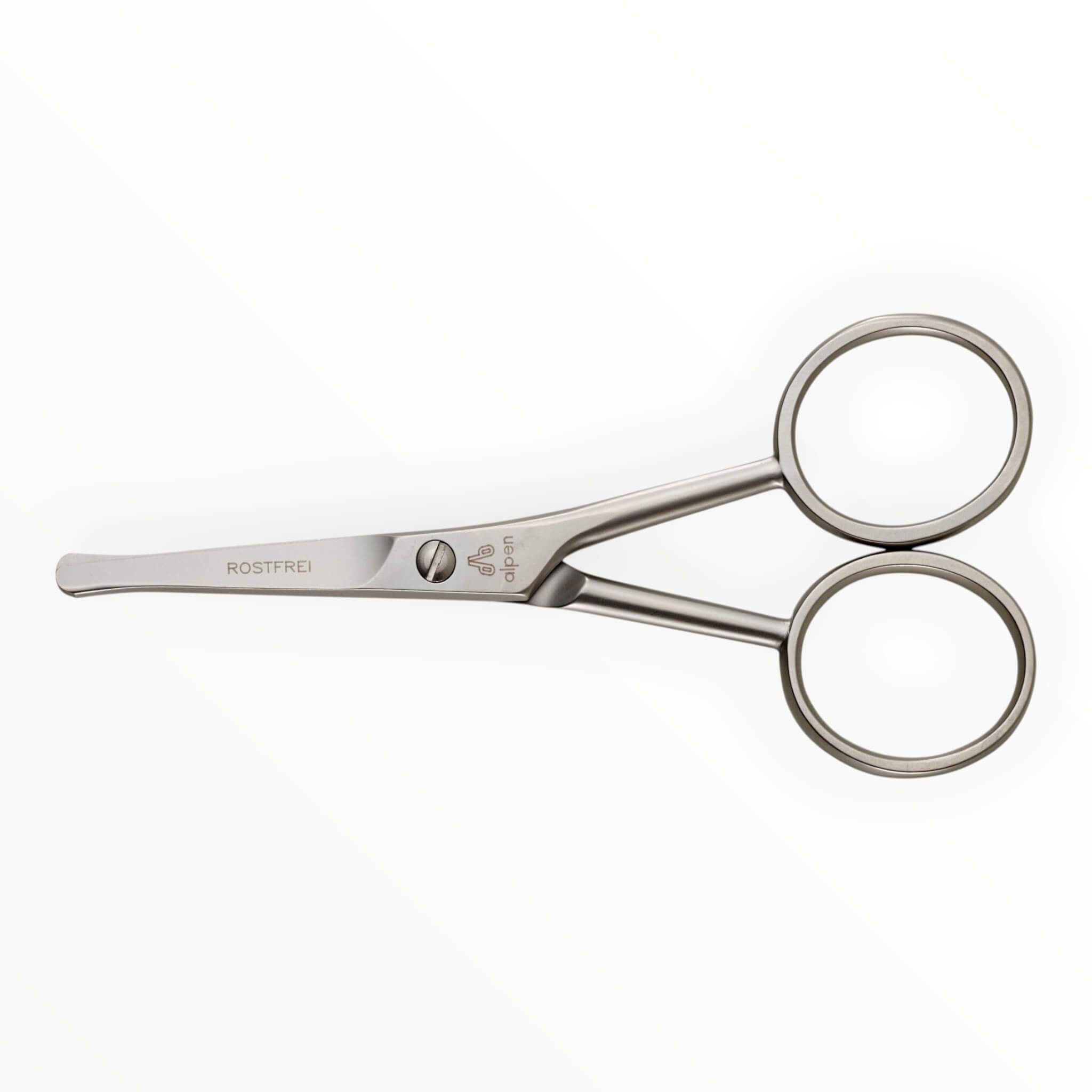 Pflegeschere für Ohren- und Nasenhaare, Edelstahl, 10 cm.