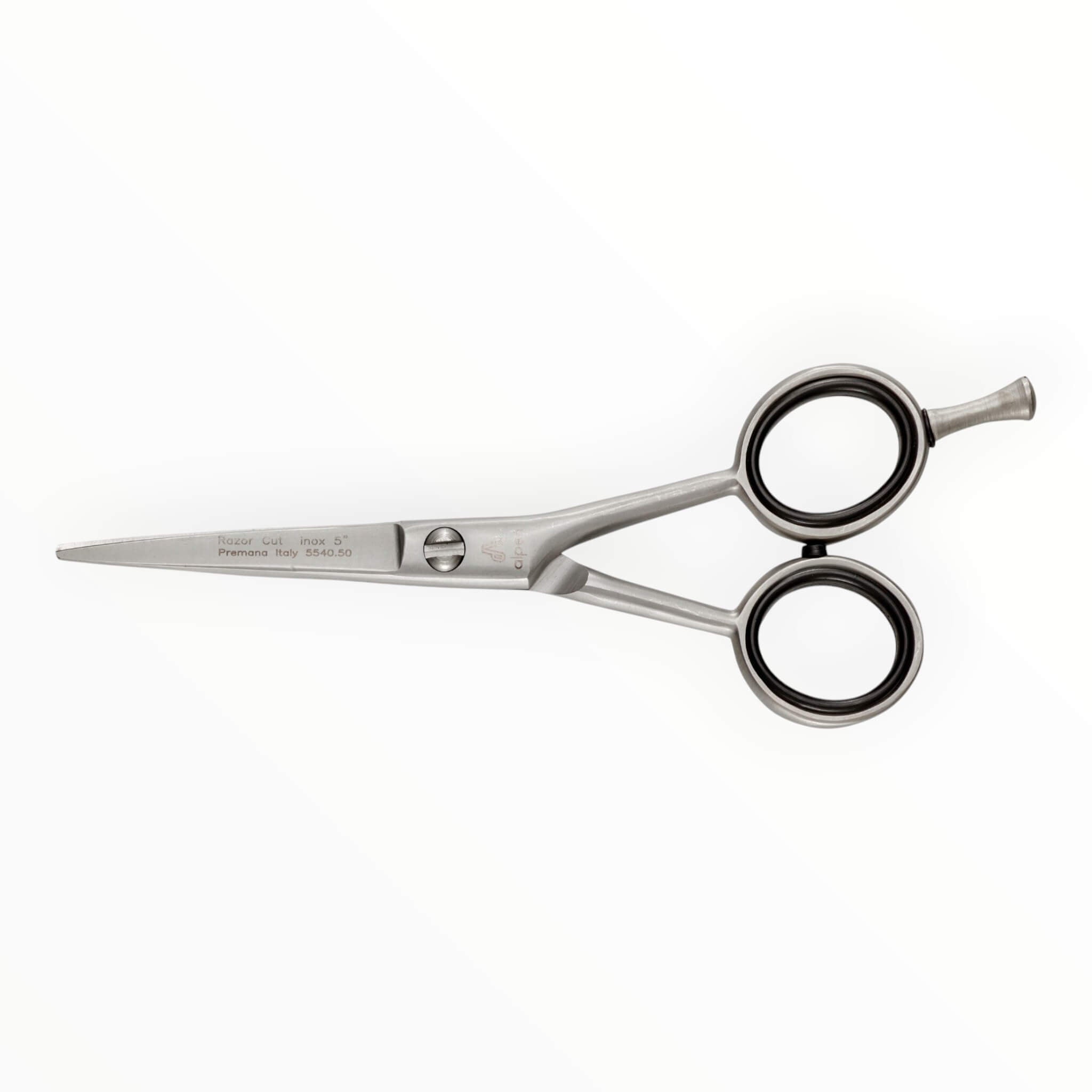 Friseurschere, Rasierklinge, rostfreier Stahl, 13 cm.