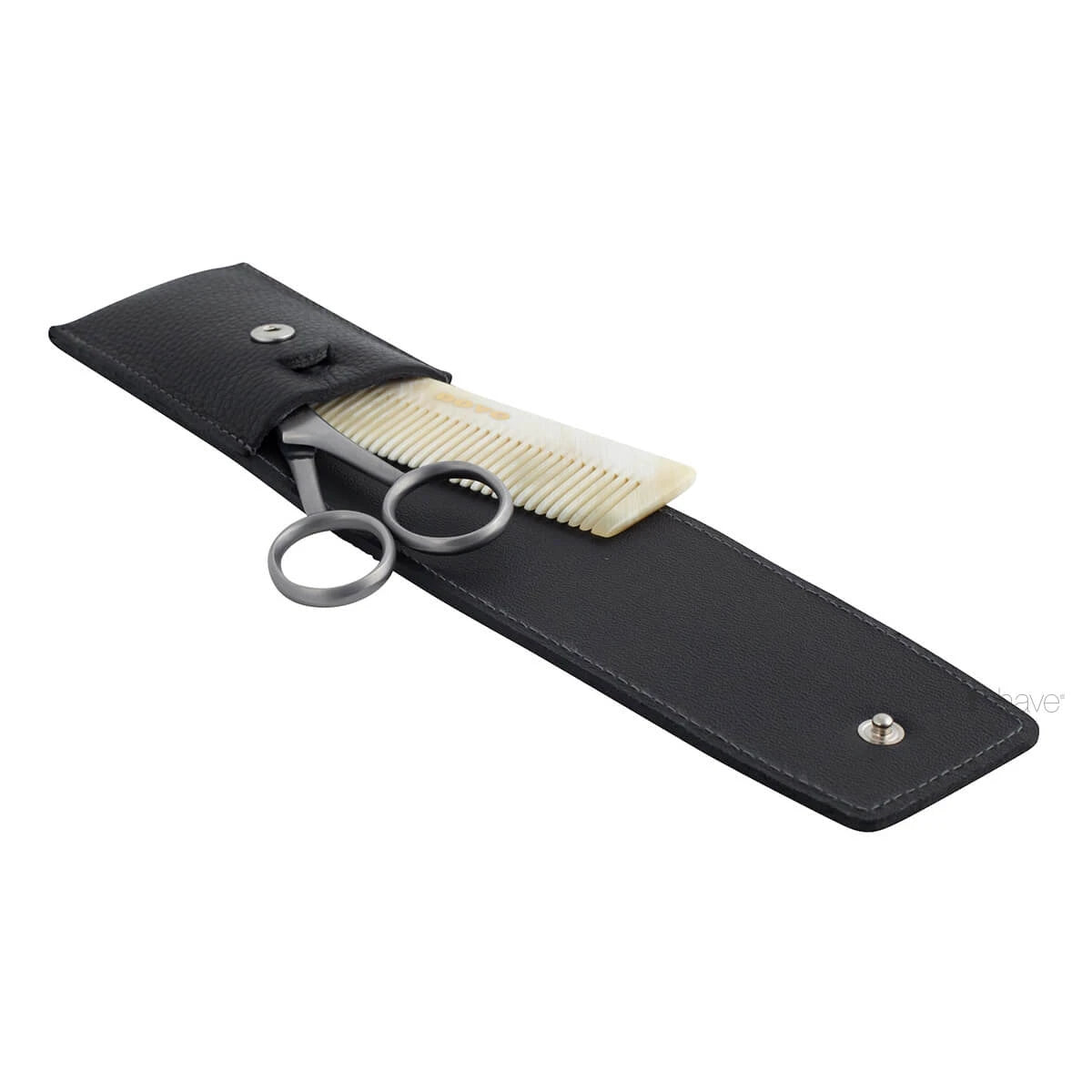 Bart & Grooming Set mit 2 Teilen, Schwarzes Leder
