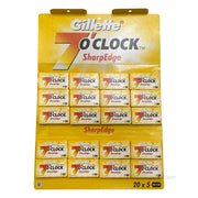 7 O'Clock SharpEdge DE Rasierklingen, Gelb, 1 bar, 20x5 Stück (100 Stück)